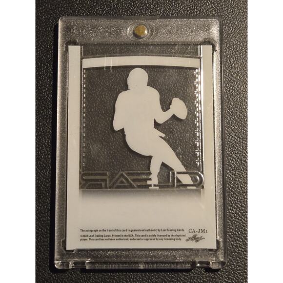 2022 Leaf Trinity #CA-JM1 Joe Montana Clear Autographs Silver #/99 - Picture 2 of 2